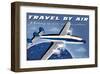 Travel By Air, History of Civil Aviation Posters-Michael Crampton-Framed Art Print