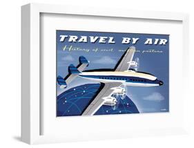 Travel By Air, History of Civil Aviation Posters-Michael Crampton-Framed Art Print