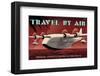 Travel By Air, Imperial Airways Empire Flying Boat-Michael Crampton-Framed Premium Giclee Print