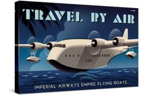 Travel By Air, Imperial Airways Empire Flying Boat-Michael Crampton-Stretched Canvas