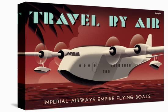 Travel By Air, Imperial Airways Empire Flying Boat-Michael Crampton-Stretched Canvas