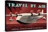 Travel By Air, Imperial Airways Empire Flying Boat-Michael Crampton-Stretched Canvas