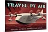 Travel By Air, Imperial Airways Empire Flying Boat-Michael Crampton-Stretched Canvas