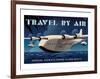 Travel By Air, Imperial Airways Empire Flying Boat-Michael Crampton-Framed Art Print