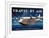 Travel By Air, Imperial Airways Empire Flying Boat-Michael Crampton-Framed Art Print