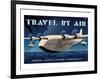 Travel By Air, Imperial Airways Empire Flying Boat-Michael Crampton-Framed Art Print