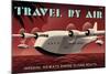Travel By Air, Imperial Airways Empire Flying Boat-Michael Crampton-Mounted Art Print