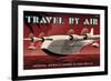 Travel By Air, Imperial Airways Empire Flying Boat-Michael Crampton-Framed Art Print