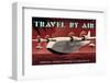 Travel By Air, Imperial Airways Empire Flying Boat-Michael Crampton-Framed Art Print