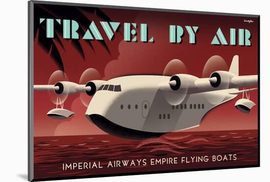 Travel By Air, Imperial Airways Empire Flying Boat-Michael Crampton-Mounted Art Print