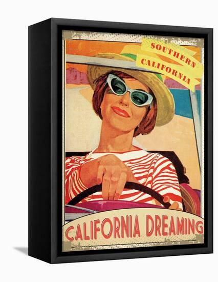 Travel California-The Saturday Evening Post-Framed Stretched Canvas