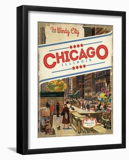 Travel Chicago-null-Framed Giclee Print