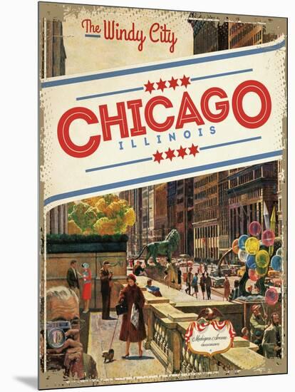Travel Chicago-null-Mounted Giclee Print