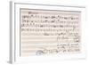 Travel Diary, Score of Theme of Funeral Symphony, 1843-Heinrich Breling-Framed Giclee Print