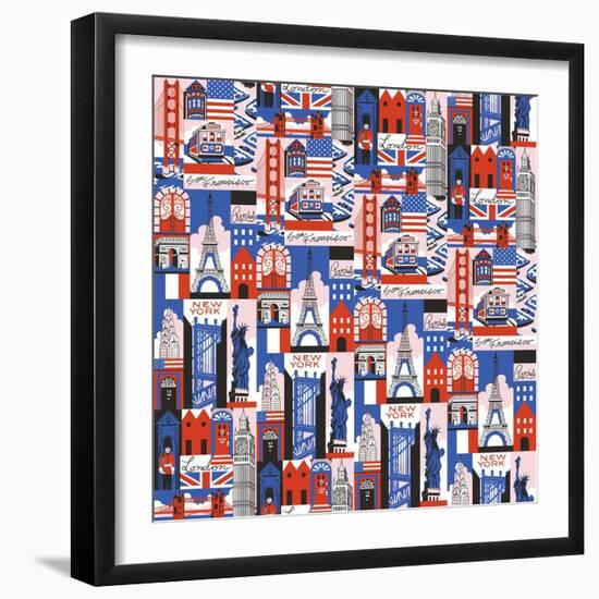 Travel Drop Pattern-Julie Goonan-Framed Giclee Print