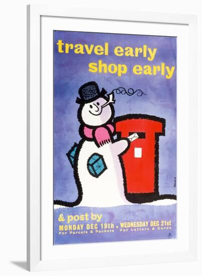 Travel Early, Shop Early and Post by Dec 19 for Parcels and Packets, Dec 21 for Letters and Cards-Harry Stevens-Framed Art Print