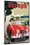 Travel Europe, Red Jaguar-Michael Crampton-Mounted Art Print