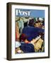 "Travel Experience" Saturday Evening Post Cover, August 12,1944-Norman Rockwell-Framed Giclee Print