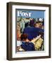 "Travel Experience" Saturday Evening Post Cover, August 12,1944-Norman Rockwell-Framed Giclee Print