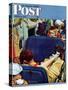 "Travel Experience" Saturday Evening Post Cover, August 12,1944-Norman Rockwell-Stretched Canvas