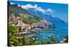 Travel in Italy Series - View of Beautiful Amalfi-Maugli-l-Stretched Canvas