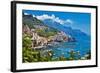 Travel in Italy Series - View of Beautiful Amalfi-Maugli-l-Framed Photographic Print