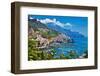 Travel in Italy Series - View of Beautiful Amalfi-Maugli-l-Framed Photographic Print