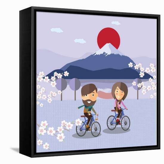 Travel in Japan-Sajja-Framed Stretched Canvas