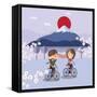 Travel in Japan-Sajja-Framed Stretched Canvas