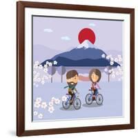 Travel in Japan-Sajja-Framed Art Print