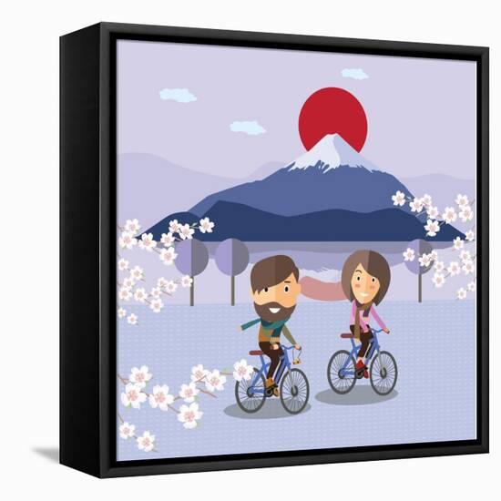 Travel in Japan-Sajja-Framed Stretched Canvas