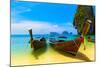 Travel Landscape, Beach With Blue Water And Sky At Summer-SergWSQ-Mounted Photographic Print