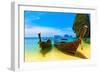 Travel Landscape, Beach With Blue Water And Sky At Summer-SergWSQ-Framed Photographic Print