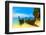 Travel Landscape, Beach With Blue Water And Sky At Summer-SergWSQ-Framed Photographic Print