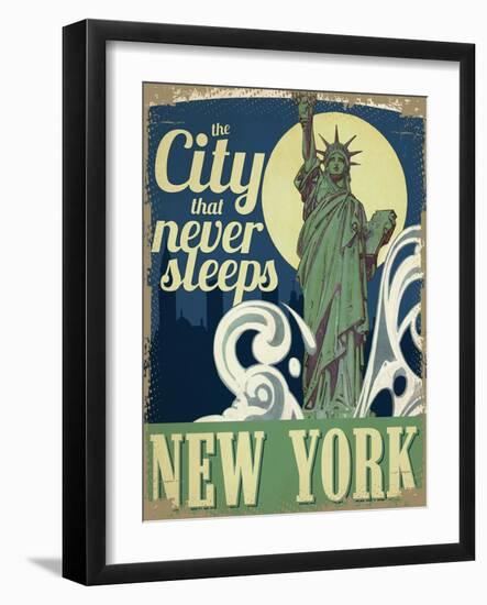 Travel New York-null-Framed Giclee Print