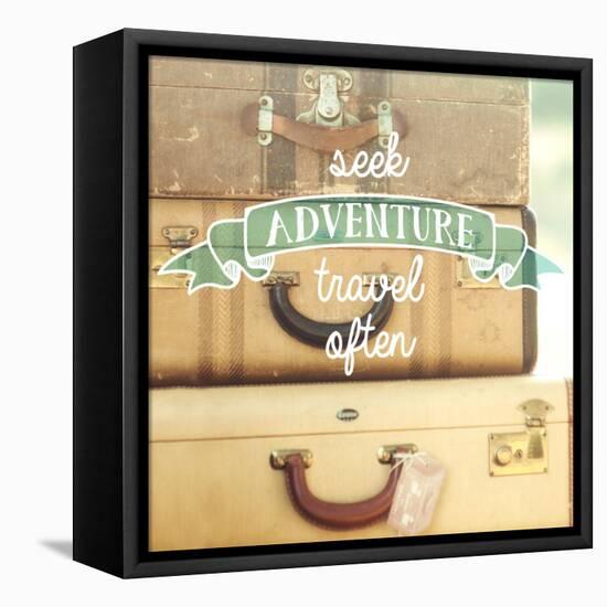 Travel Often Vintage Suitcases-Mandy Lynne-Framed Stretched Canvas