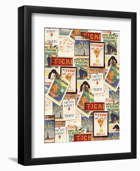 Travel Poster 1-null-Framed Premium Giclee Print