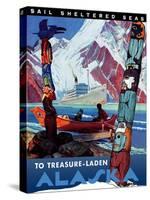 Travel Poster - Alaska-The Saturday Evening Post-Stretched Canvas
