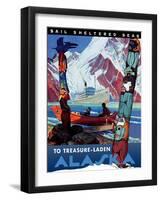 Travel Poster - Alaska-The Saturday Evening Post-Framed Giclee Print