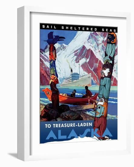 Travel Poster - Alaska-The Saturday Evening Post-Framed Giclee Print