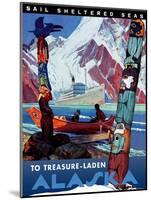 Travel Poster - Alaska-The Saturday Evening Post-Mounted Giclee Print