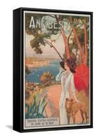 Travel Poster, Antibes-null-Framed Stretched Canvas