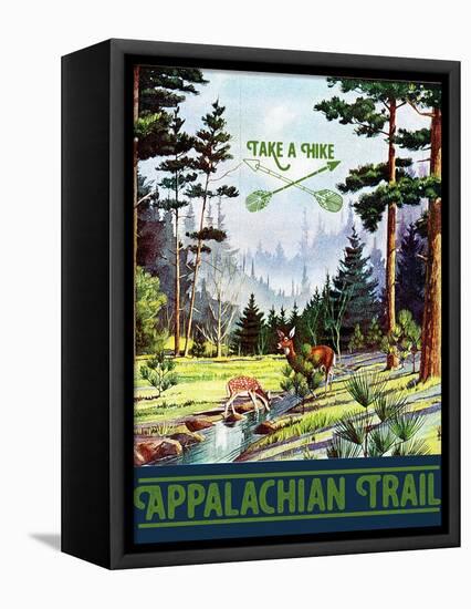 Travel Poster - Appalachian Trail-The Saturday Evening Post-Framed Stretched Canvas