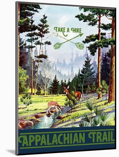Travel Poster - Appalachian Trail-The Saturday Evening Post-Mounted Giclee Print