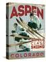 Travel Poster - Aspen-The Saturday Evening Post-Stretched Canvas