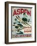 Travel Poster - Aspen-The Saturday Evening Post-Framed Giclee Print