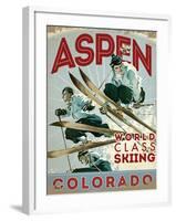 Travel Poster - Aspen-The Saturday Evening Post-Framed Giclee Print