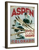 Travel Poster - Aspen-The Saturday Evening Post-Framed Giclee Print