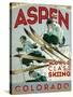 Travel Poster - Aspen-The Saturday Evening Post-Stretched Canvas