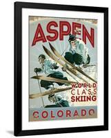 Travel Poster - Aspen-The Saturday Evening Post-Framed Giclee Print